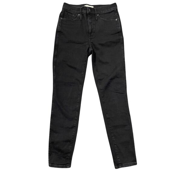Madewell Jeans 10” High Rise Skinny Black Stretch NG702 Denim Women's 26 petite - Picture 3 of 13